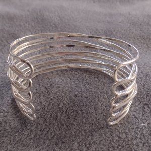 Cute silver cuff bracelet